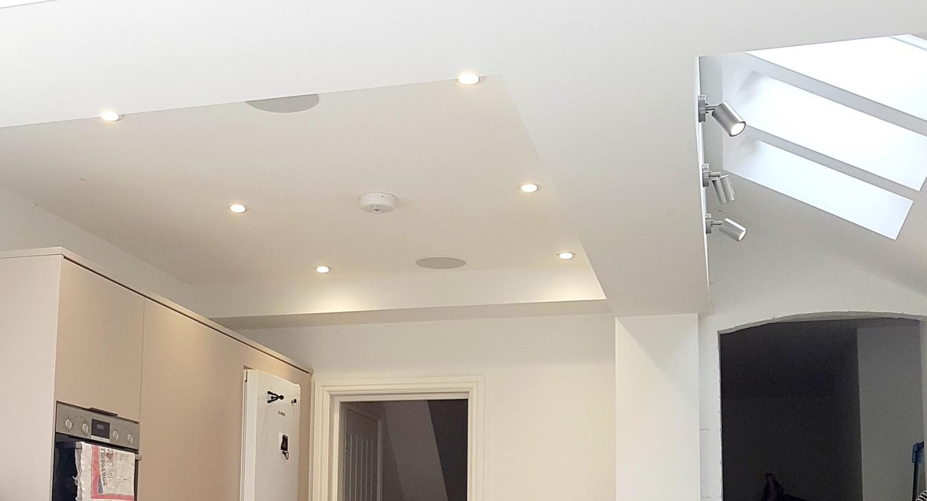 Downlighting installed in kitchen in Romsey