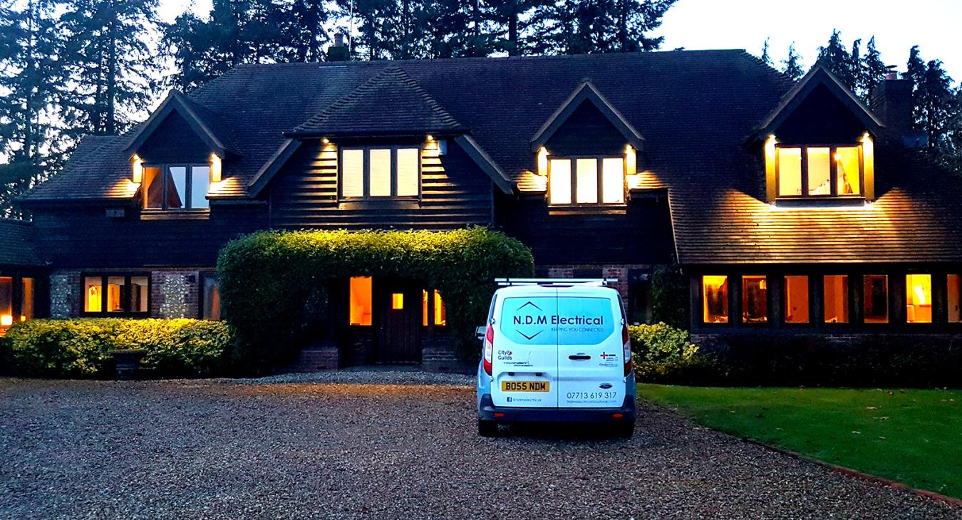 Outside lighting on front of Romsey home